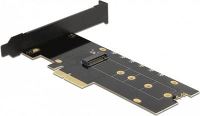 Delock PCI Express x4 Card to 1 x internal NVMe M.2 Key M with heat sink and RGB LED illumination - Low Profile Form Factor