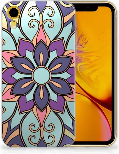 Apple iPhone Xr TPU Case Purple Flower