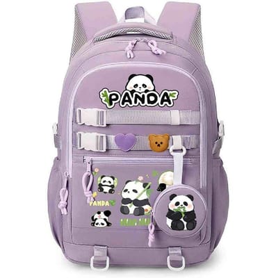 Panda Huahua Schattige Kinder Schooltas Grote Capaciteit Basisschool en Middelbare School Studenten Lichtgewicht Rugzak met Rugbescherming