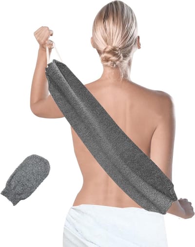 Allecto Plus - Double Layered Body Scrubbers met Handvatten voor Dames - Exfoliator en Scrubhandschoenen voor het Lichaam - Douche Rugscrubbers