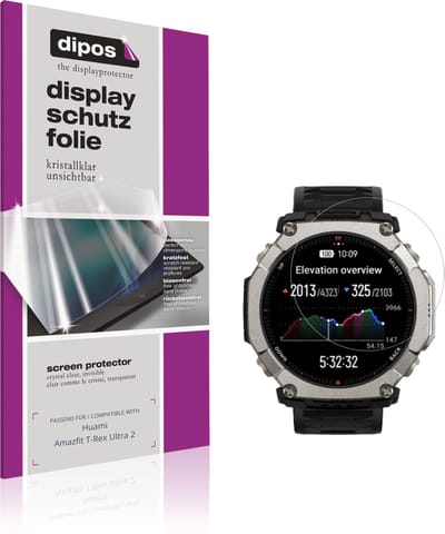 dipos – 6x Beschermfolie geschikt voor Huami Amazfit T-Rex Ultra 2 | Krasbestendige & heldere Screenprotector Ultra-Thin
