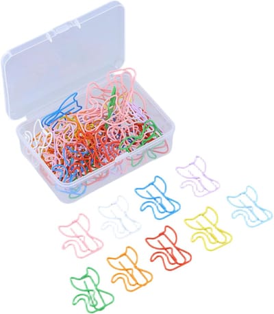 Katten Paperclips - Kleurrijke Clips - Documenten Sorteren - Uniek Katten Design - 30 mm Lengte - Gemengde Kleuren