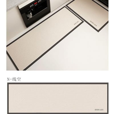 Keukenvloermat Absorberend Vuilbestendig Oliebestendig Diatomeeënaarde Huishoudelijk Bedrukt Gemakkelijk Te Onderhouden Badkamervloermat Milieubescherming en Antislip 40X60cm