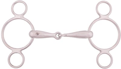 BR Enkel Gebroken Pessoa Bit 3 Rings Massief RVS 18 mm . - 14,5