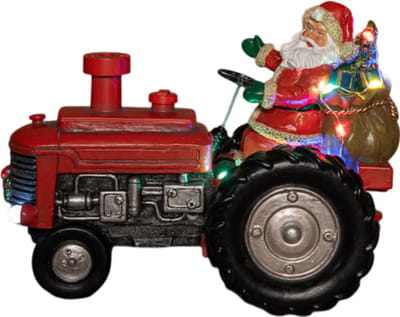 Anna's collection - Tractor met kerstman, rook, geluid en licht op...
