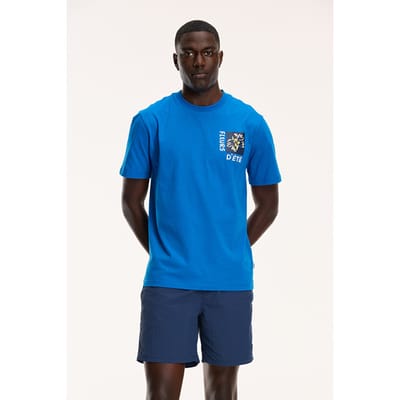 Shiwi Fleurs T-shirt Skydive Blue Size: S | Printed T-Shirts Outlet | Heren | Blauw