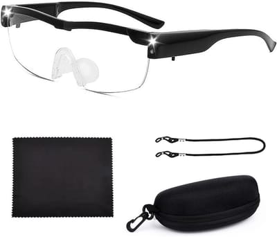 Leesloep met LED - Vergrootglas Handsfree - Dichtbij Werk - Dubbele Verlichting - 19 cm Pakket