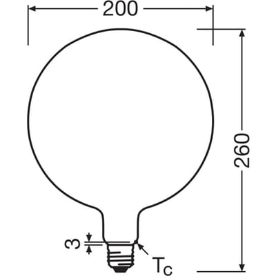 Osram Vintage 1906 LED E27 Kogel Filament Mat 7.3W 806lm - 827 Zeer Warm Wit | Dimbaar - Vervangt 60W