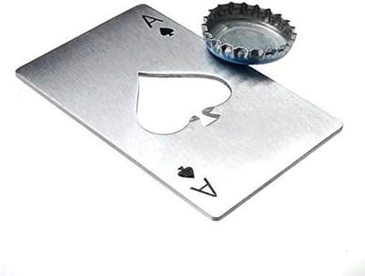 Flesopener Creditcard - Pikass Formaat - Bier Flessen Openen - Roestvrij Staal - 8.5 x 5.5 cm - Zilver