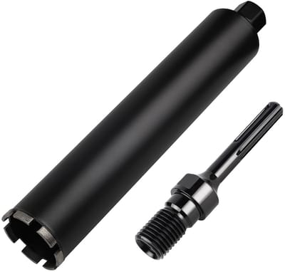 Diamantboor met SDS MAX Adapter, Kernboor Crown, 82 mm Diameter, 420 mm Lengte, Ideaal voor Beton, Gewapend Beton en Metselwerk