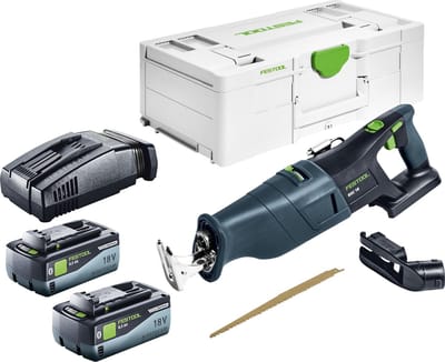 Festool RSC 18 EB-Basic accu-sabelszaag 18 V borstelloos + 2x accu 8,0 Ah + snellader + Systainer