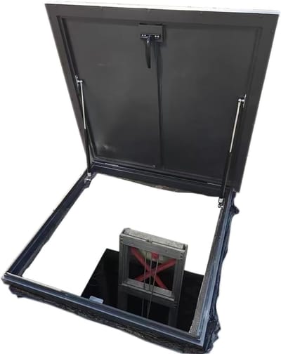 Geïsoleerd Zolderluik - Dakluik Afdekking - Zolder Toegang - Aluminium Legering - 60x60cm - Binnen