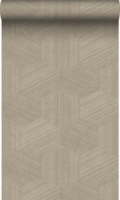 Origin Wallcoverings behang grafisch 3D motief beige - 50 x 900 cm - 347942