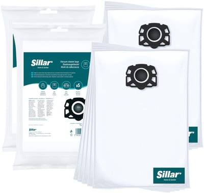 Sillar Stofzuigerzakken, synthetisch, 3-laags filtratie, 10 stuks, vervangers, compatibel met Karcher KWD4 KWD5 KWD6 MV4 MV5 MV6 WD4 WD5 WD