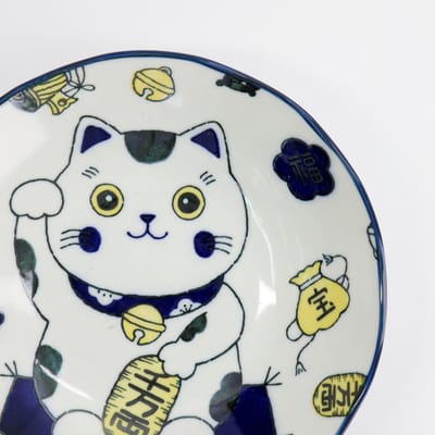 Tokyo Design Studio - Kawaii Lucky Cat Neko Pastabord - Blauw - 21 x 5 cm