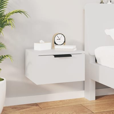 vidaXL - Nachtkastjes - wandgemonteerd - 2 - st - 34x30x20 - cm - wit