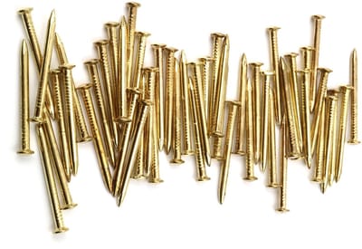 Solidchoice - Dailygoody - Stalen spijkers - 50x stalen pennen - Sterke constructie - Messing - Multifunctionele nagels - Perfect voor bevestigen - 2,5x40 mm