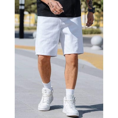 Retro Denim Shorts Heren Zomer Nieuw Losse Casual Veelzijdige Vijfpuntsbroek M gray