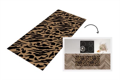 Keukenloper - Loper keuken - Patronen - Design - Panterprint - 120x50 cm - Keukenloper vinyl