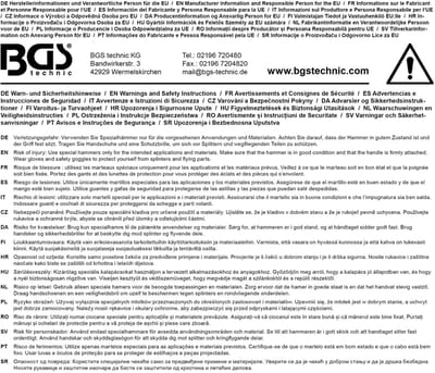 BGS Assortiment hamerwiggen - S-Fix - 4 delig