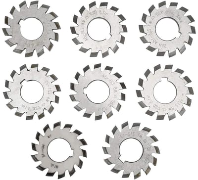 Set van 8 Stuk Gereedschap voor Tandwielen, HSS Snijgereedschap voor Precisie Bewerking M1.5 20° 5mm 6mm, Industrieel Gereedschap met Gelijke Afmetingen en Delen