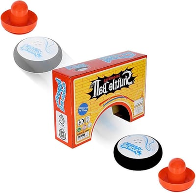 Air Hockey Pucks - Zweefbaan Accessoire - Tafelspel Spelen - Ruimtebesparend Ontwerp - 24 x 17.3 x 9 cm - Zwart