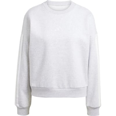 Adidas Essentials 3 Stripes Fleece Sweatshirt Grijs L Vrouw