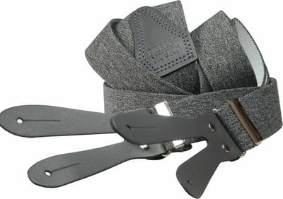 Pierre Mouton - Bretel - Volwassenen - Sterk Met Leertjes - Denim Grijs - 140cm - 35mm