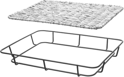 Broodmand - Bakkersmand Display - Professioneel Gebruik - Uitneembare Bodem - 40x30x5cm - Lichtgrijs