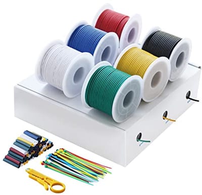 PVC Elektrische Draadkabel 0,82mm² 18AWG - Gestrande Draad in 6 Kleuren (9,2M elk) voor DIY Projecten en Huishoudelijke Toepassingen