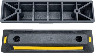 Parkeerstop Wielstopper - Parkeerhulp Vloerplug - Voertuig Positioneren - Heavy-Duty Weerbestendig - 53 x 15 x 10 cm - Zwart