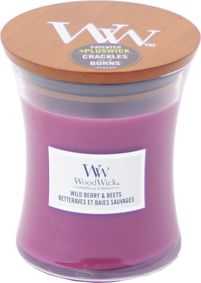 WoodWick Hourglass Medium Geurkaars - Wild Berry & Beets - 60 branduren
