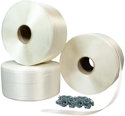 Omsnoeringsband Set - Textielband Lussen - Zendingen Beveiligen - Hoge Breeksterkte 550kg - 19 mm x 600 m - Niet gespecificeerd