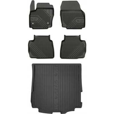 Ford Mondeo Mk4 Kombi automaat - Rubber automatten + kofferbakmat - Perfecte pasvorm - Geurloos TPE - Hoge beschermrand