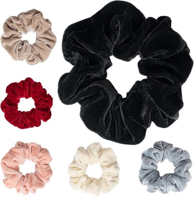 Zachte en Comfortabele Scrunchies - 6 Stuks Velvet Haarbanden voor Dikke en Lange Staarten