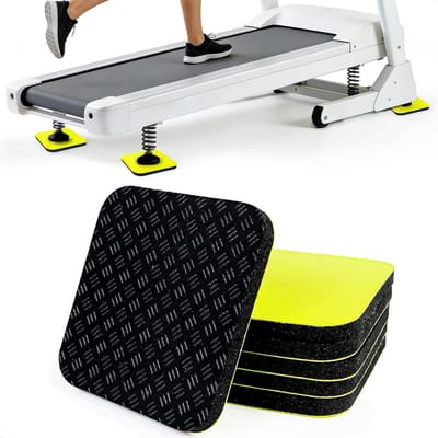 Loopband Matten - Fitness Onderlegger - Vloer Beschermen - Trillingsdempend - 6 Stuks - Zwart