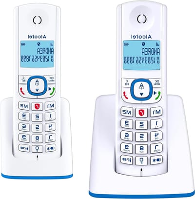 Draadloze Telefoon Duo - Vaste Telefoon Set - Thuis Bellen - Nummerweergave - 2 stuks - Wit Blauw