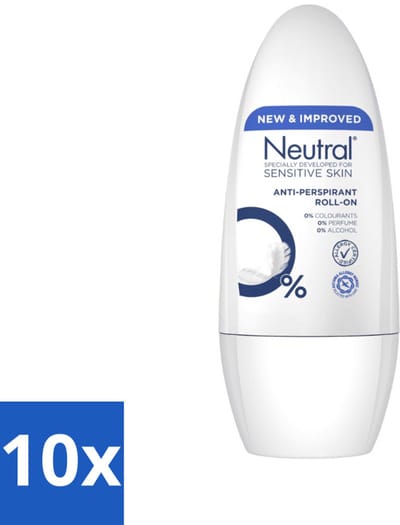Neutral - Deodorant - Roller - Sensitive Skin - 50ml x 10