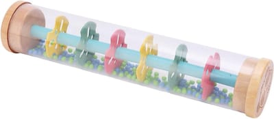 Houten Regenmaker - Muziek Speelgoed - Baby Ontwikkeling - Ontspannend Geluid - 212 cm - Multicolor