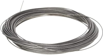 Roestvrijstalen staalkabel - Metaaldraad touw - Buiten en binnen - 304 roestvrij staal - 5 meter lengte - Grijs
