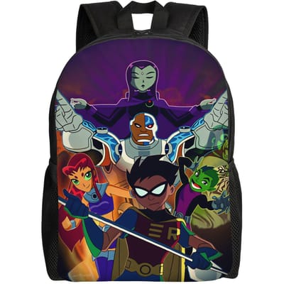 Teens Titans Go Rugzak Kampeerrugzakken Student Unisex Vrije Tijd Middelbare School Tassen Kleurrijk Duurzaam Rugzak (as the picture,as picture)