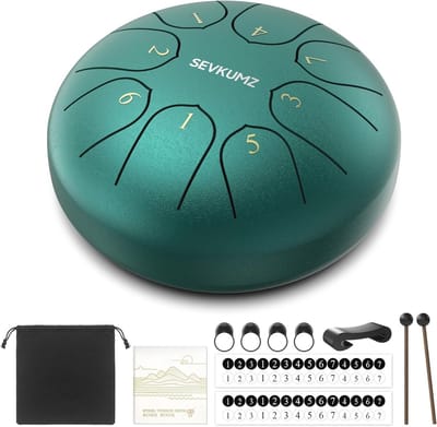 15 cm Tongdrum met 8 tonen - D-majeur - Perfect voor beginners - Slaginstrument voor meditatie en yoga
