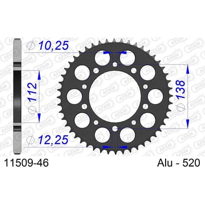 Tandwiel Afam 520 46 dents