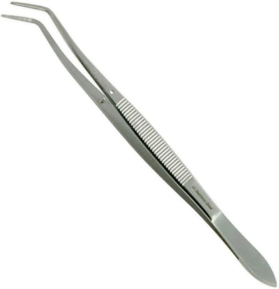 Naaimachine Pincet - Borduurgereedschap Hobby - Fijne Werkzaamheden - Gebogen Roestvrij Staal - 25 Gram Gewicht - Zilver