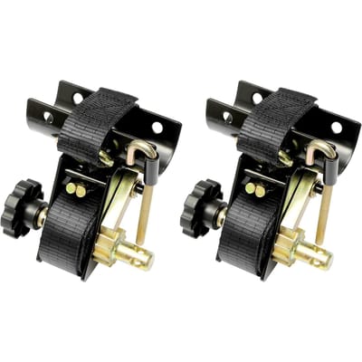 Ladderrek Ratelbanden met J-haak 2in Zwart Buismontage 1.5in X 7.5ft Intrekbaar Ratel Sjor Systeem 500LBS black
