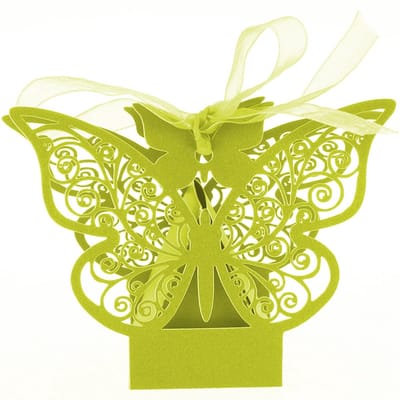 Dailygoods- Snoepdozen 50 Stuks - Vlinder Cadeaudozen - Gunstdozen - Bruiloft/Verjaardag - Hoogwaardig Karton - Glanzend Gelamineerd