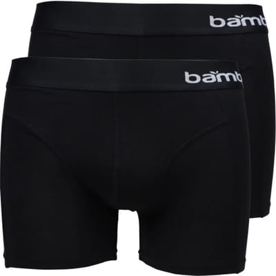 Bamboe Boxershort Heren Zwart 2-Pack - Maat  S
