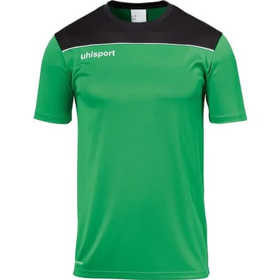 Uhlsport Offense 23 T-Shirt Kinderen - Groen / Zwart / Wit | Maat: 116