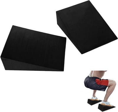Squat Wedge Set - Kuitstrekker Blokken - Onderlichaam Training - Hoogwaardig EVA Materiaal - 30 x 16.5 x 5 cm