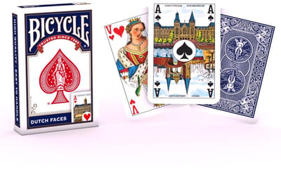 Bicycle® Bridge Size Dutch Faces Blauw - Klassieke Nederlandse Speelkaarten - Premium Kwaliteit